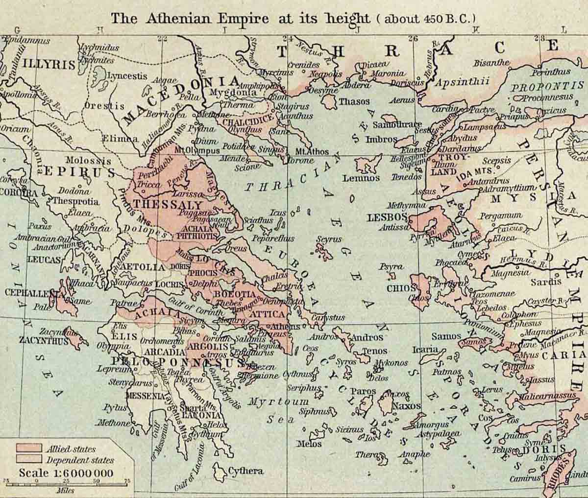 athenian empire map