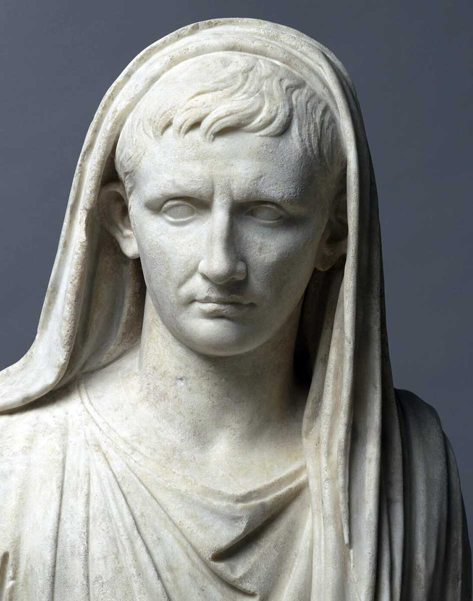augustus bust marble imperial