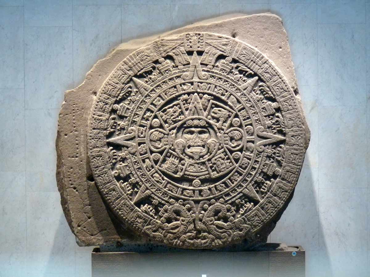 aztec calendar museums at night