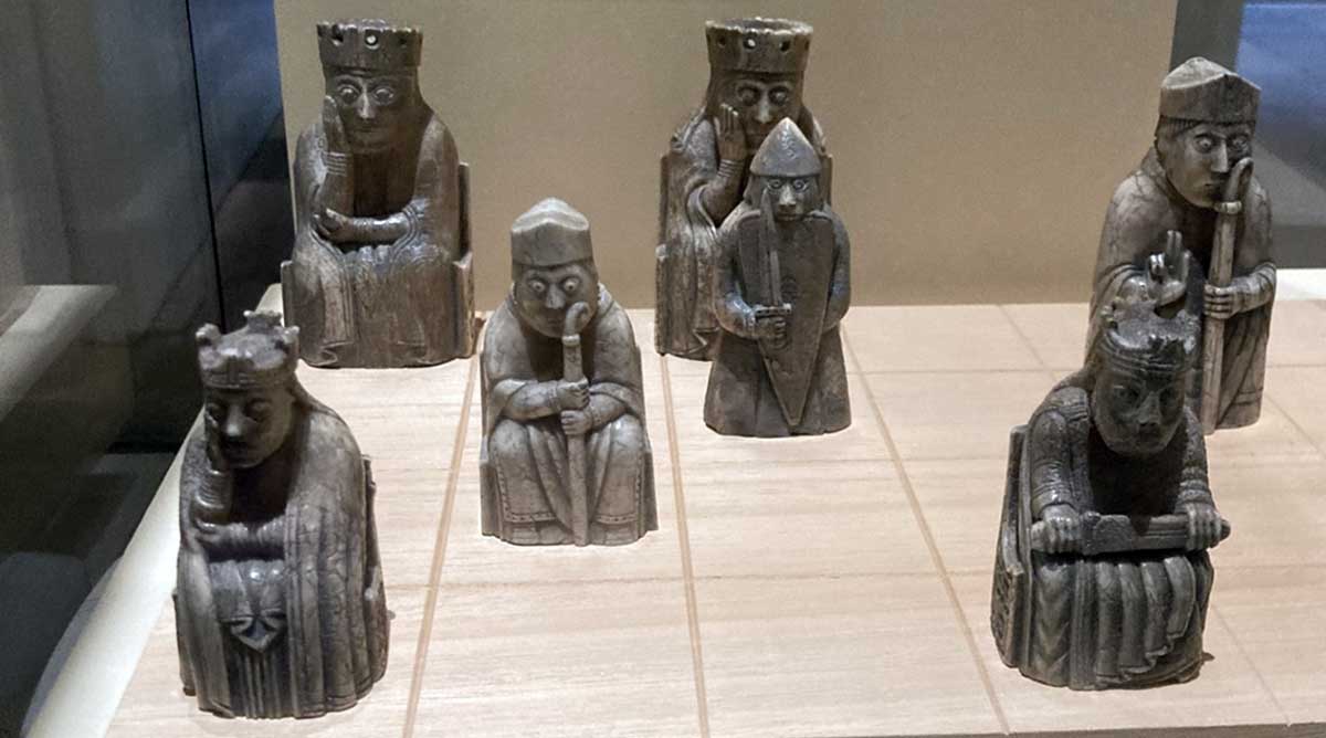 black pieces lewish chessmen