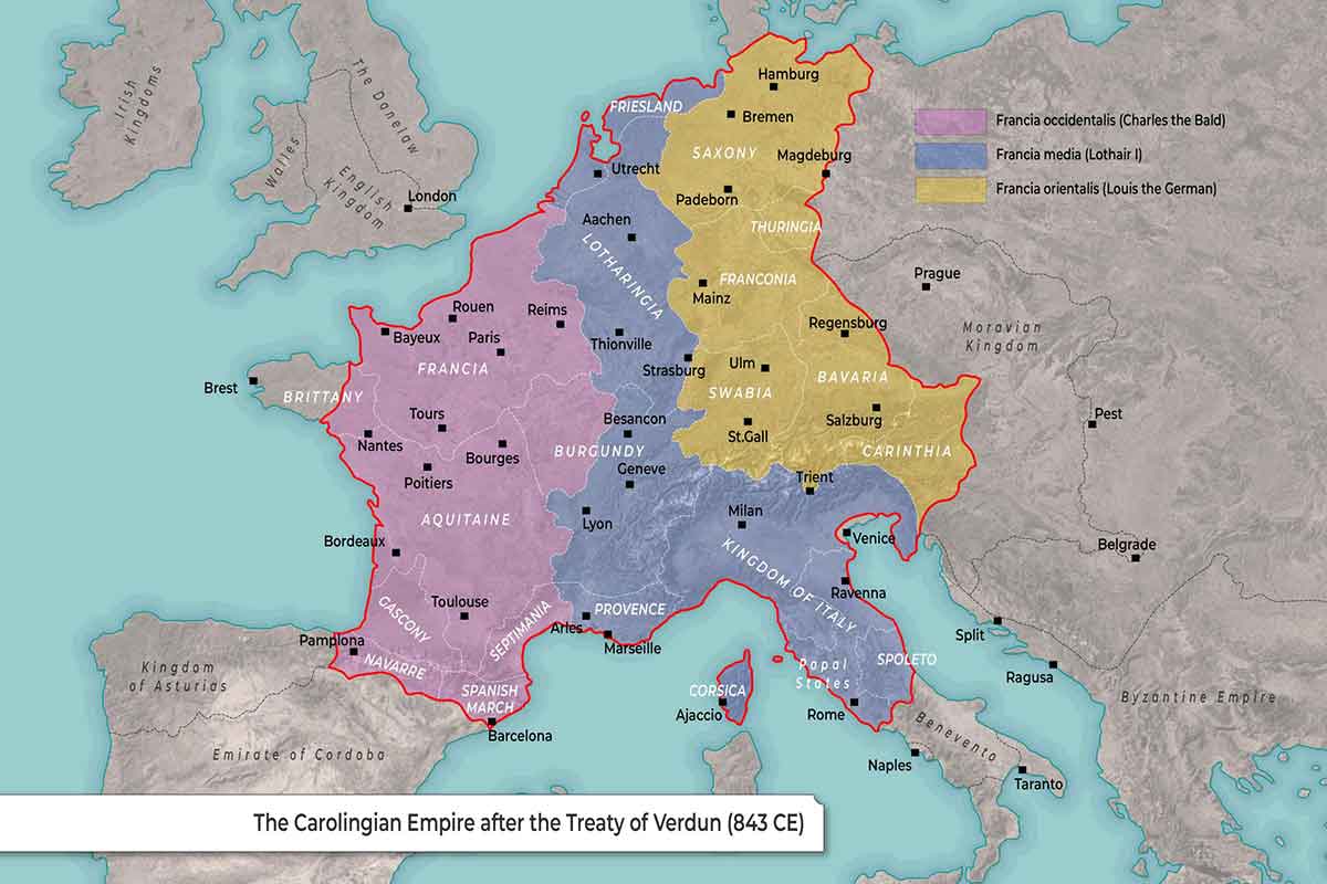 carolingian empire after verdun