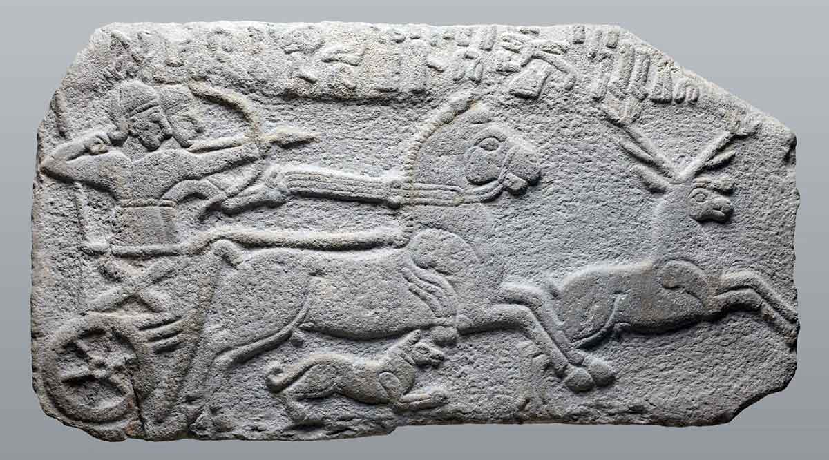 chase scene hittite relief