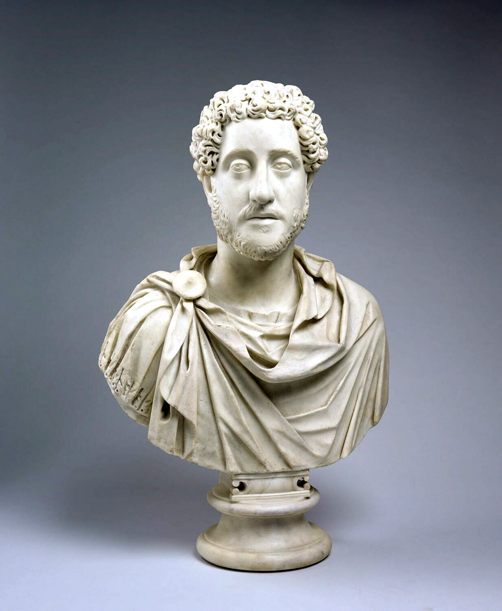 commodus bust marble roman