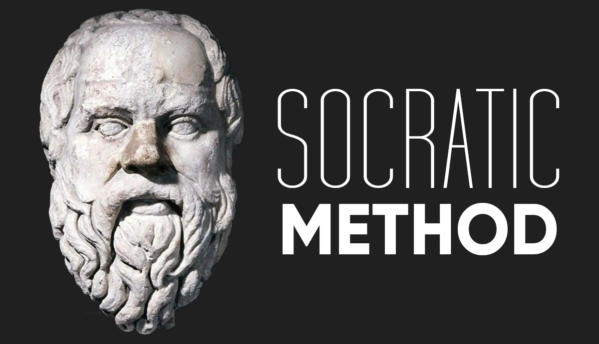 Statue of Socrates next to