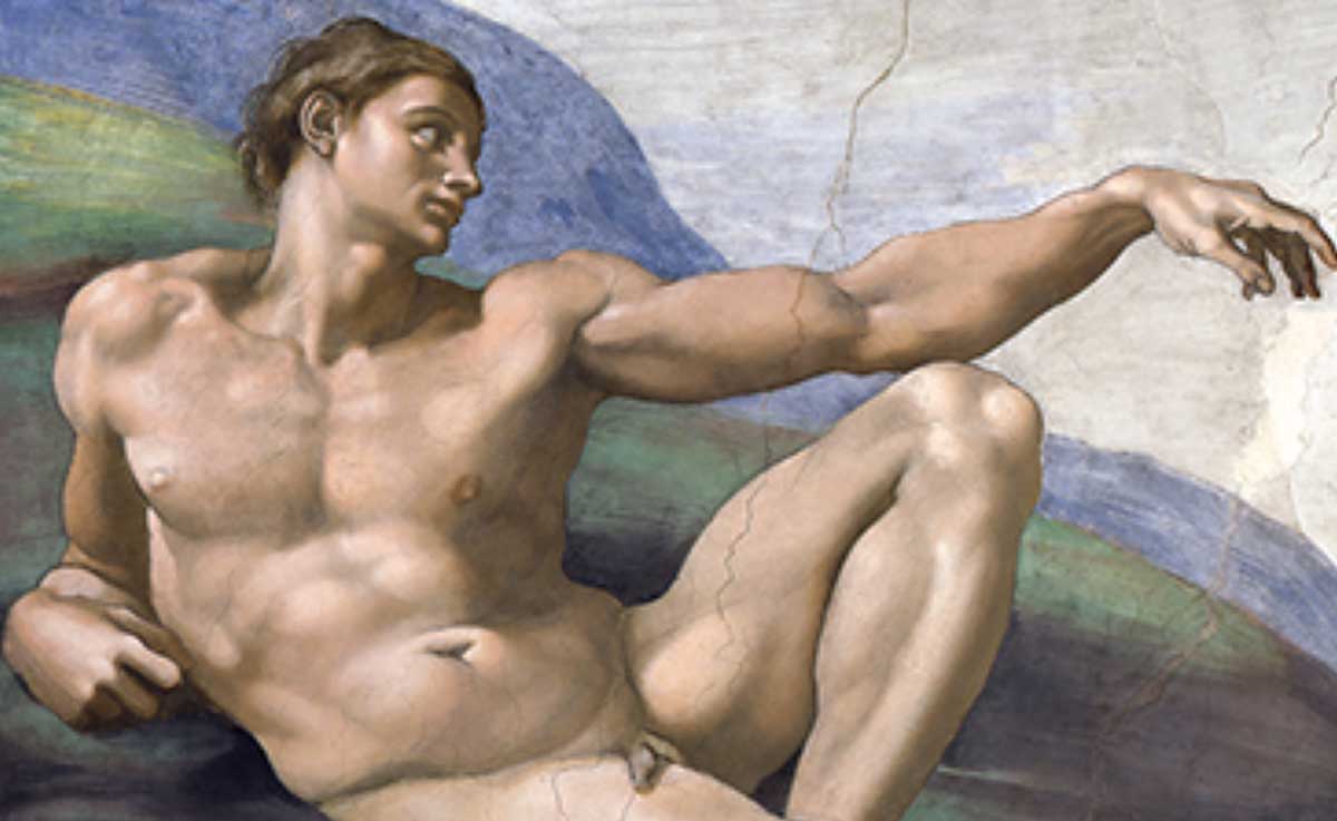 creation adam detail adam michelangelo fresco
