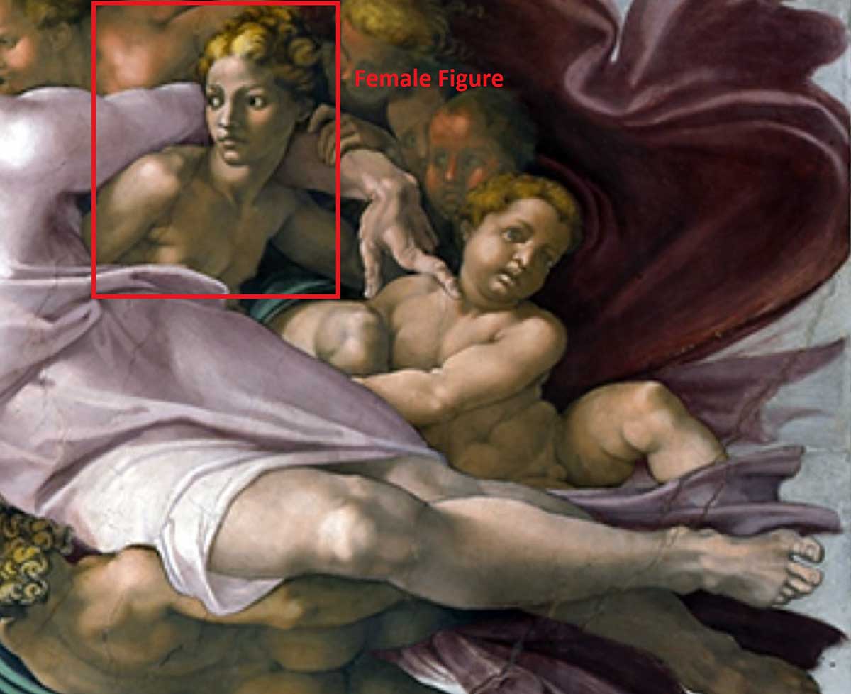 creation adam detail woman michelangelo fresco