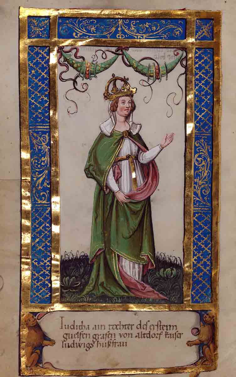 depiction of judith of bavaria 14th century