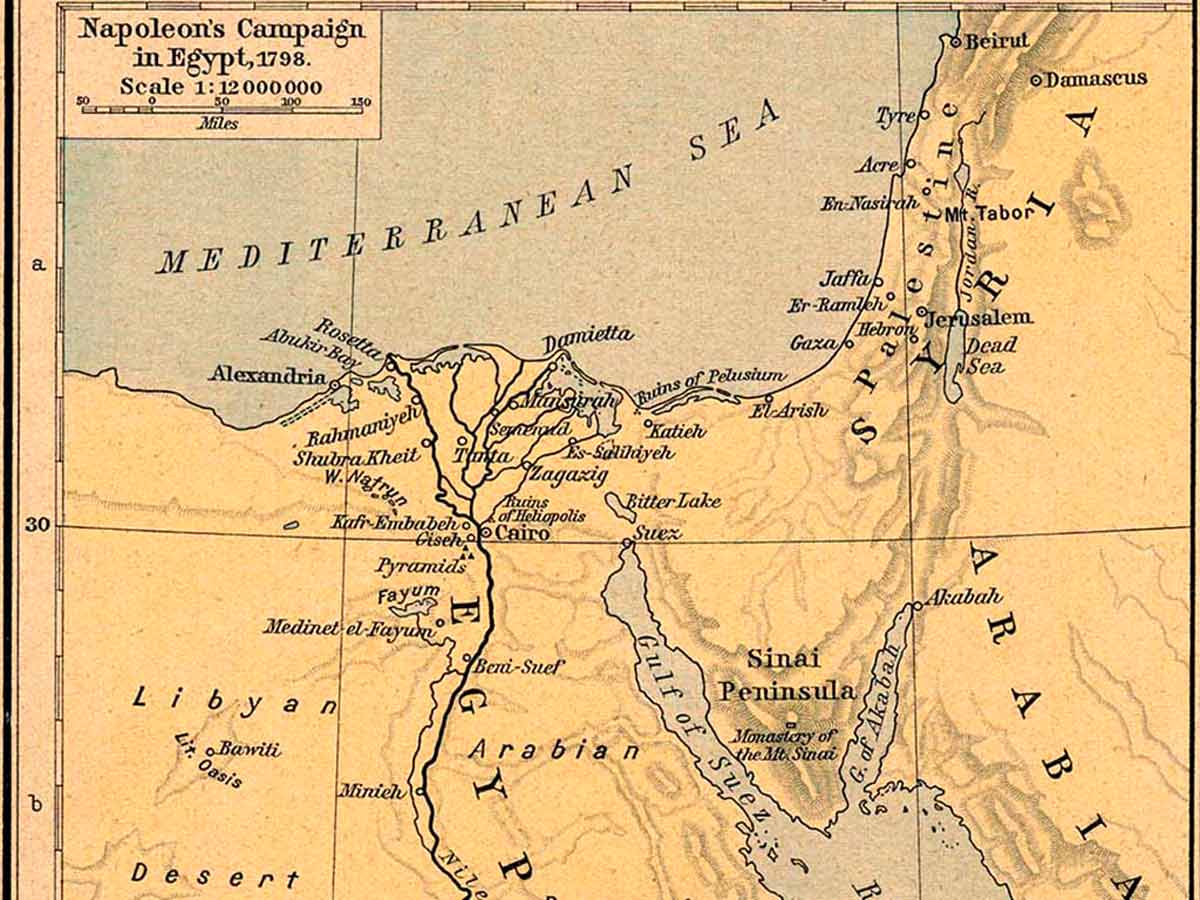 egyptian campaign 1798 map