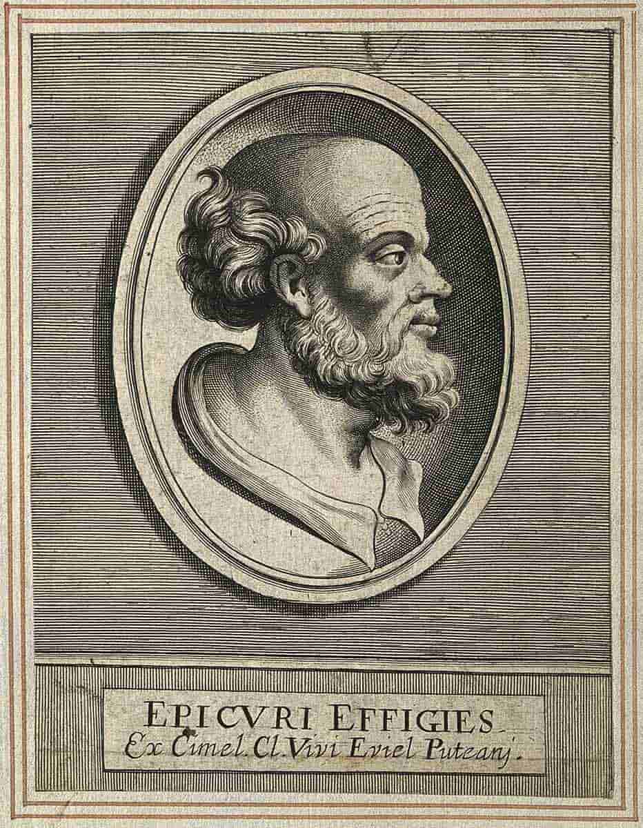 epicurus ancient philosophy engraving