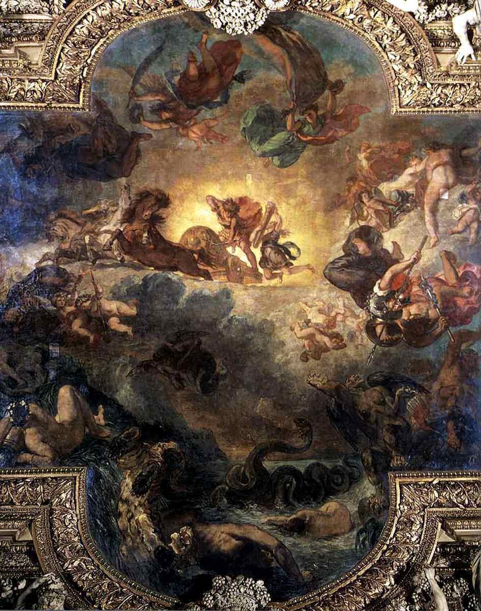 eugene delacroix apollo slays phyton painting