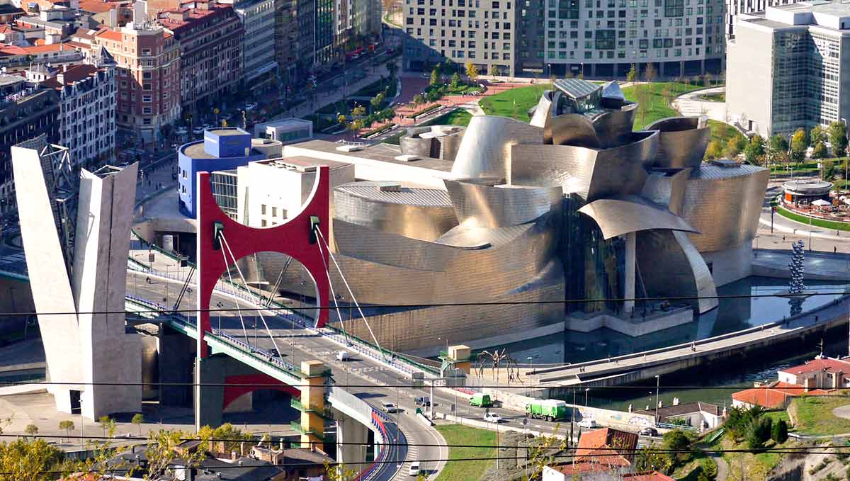 guggenheim bilbao drone beautiful museum