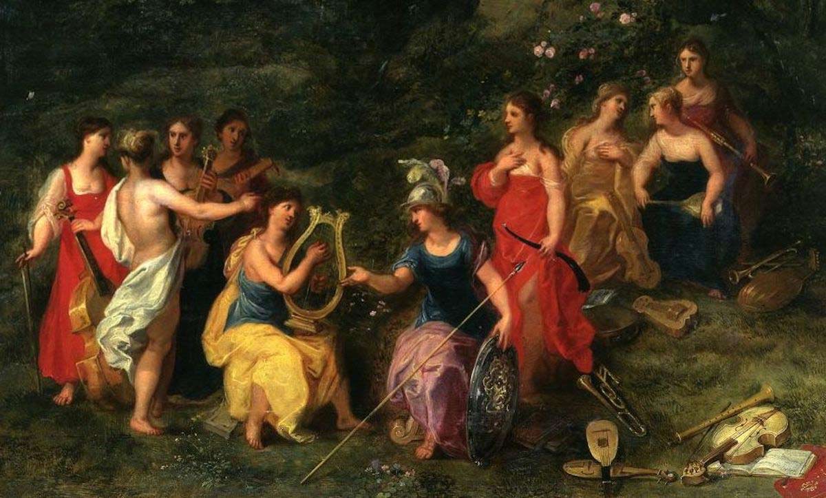 hendrick van balen minerva among muses painting