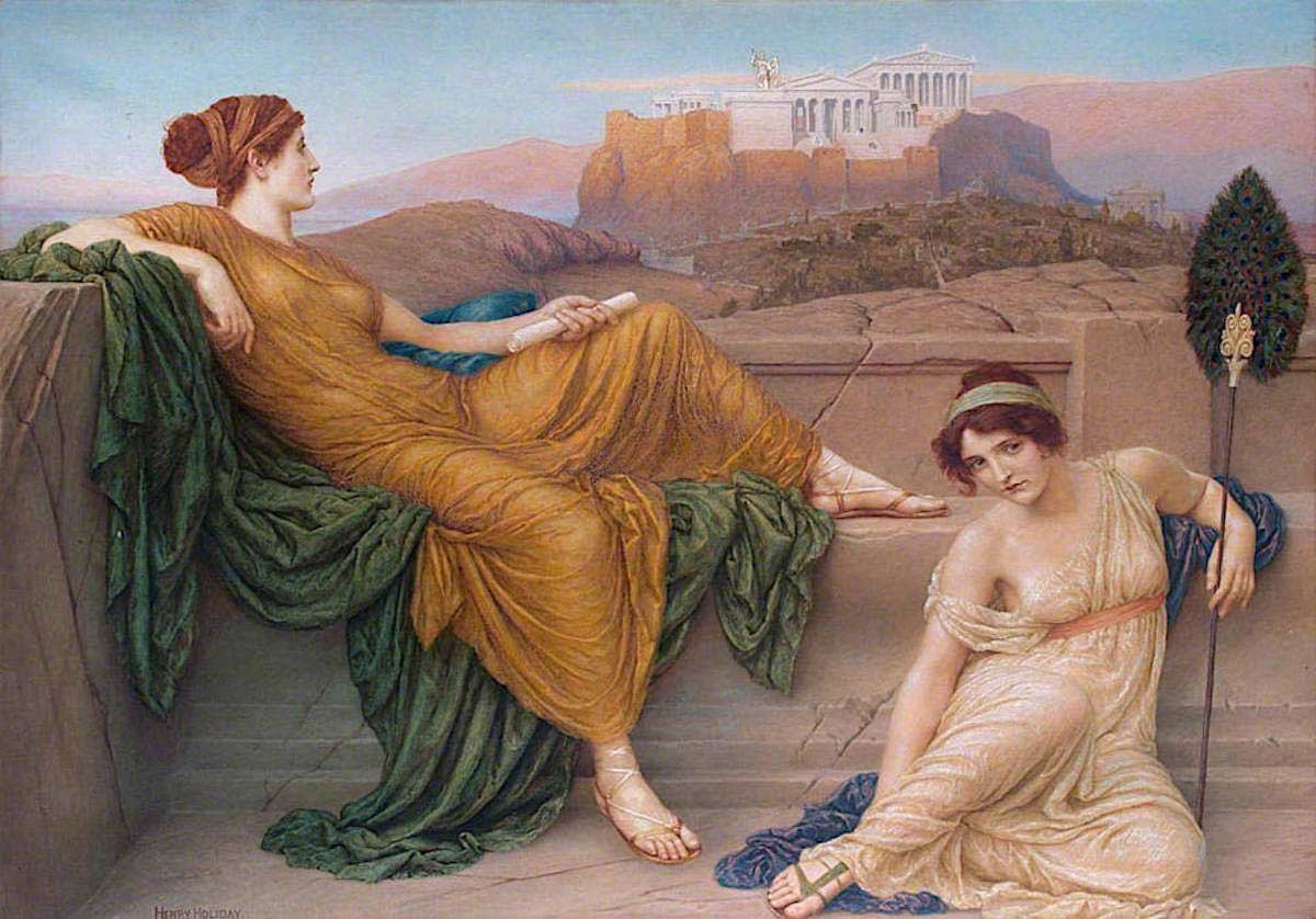 henry holiday aspasia on pnyx painting