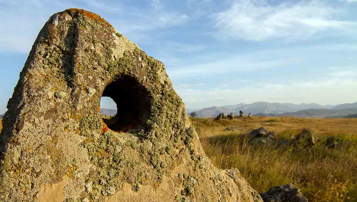 hole megalithic stone armenia hartashen