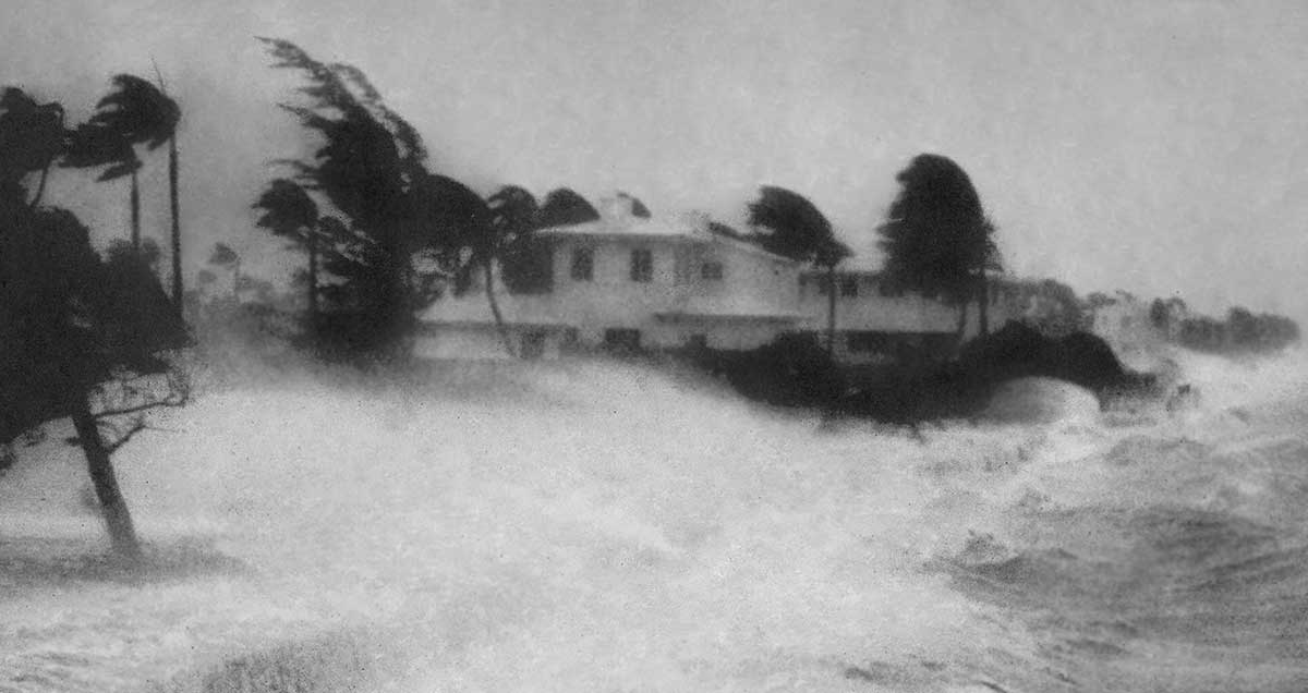 hurricane surge photograph 1947