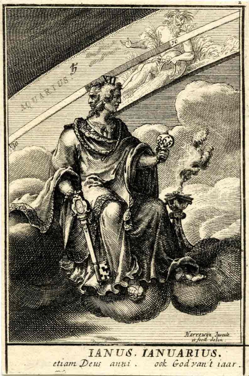 janus 17th century depiction month names