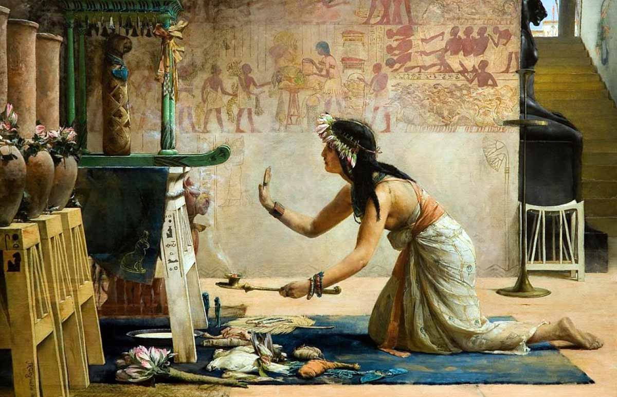 john reinhard weguelin the obsequies of an egyptian cat