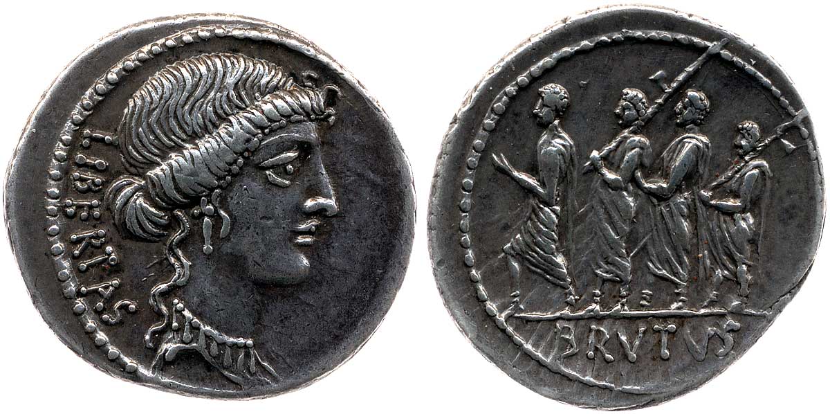 libertas denarius brutus republic