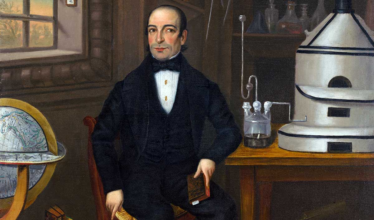 man science painting oil