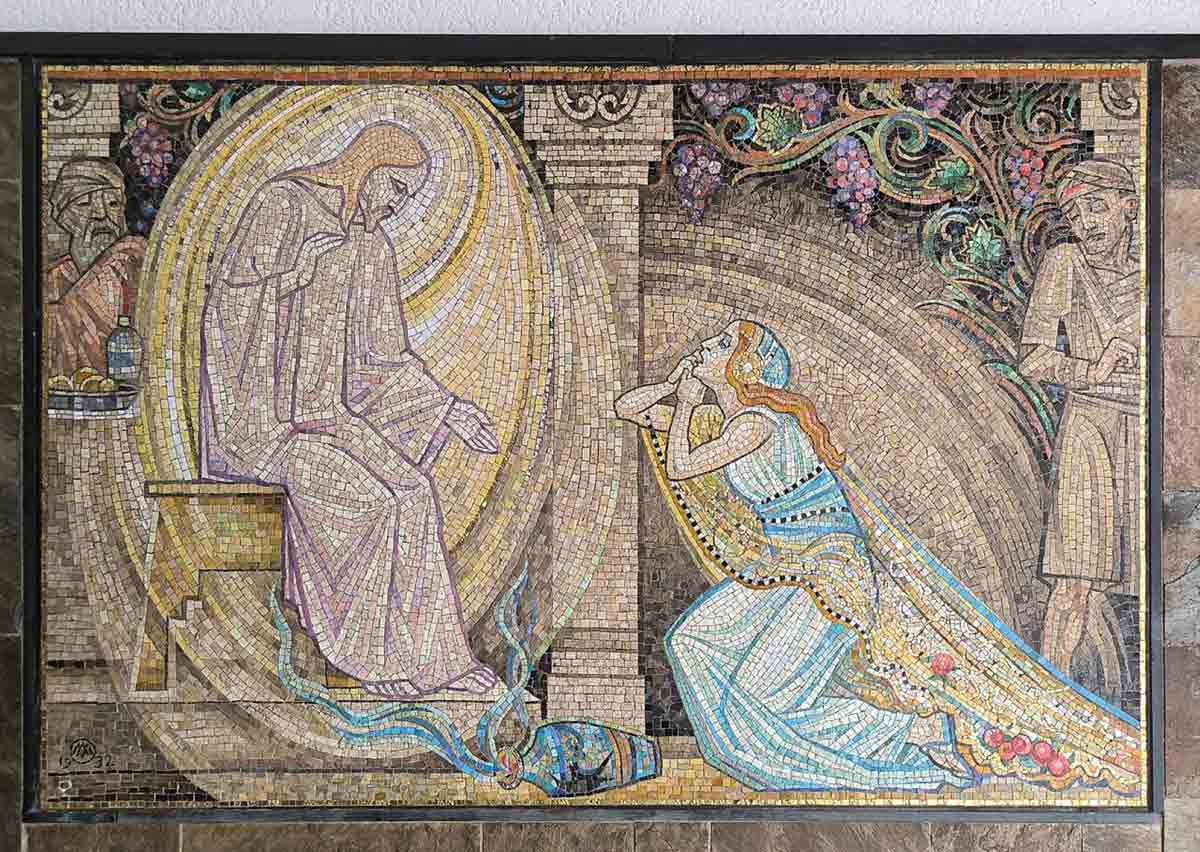 mary magdalene jesus mosaic