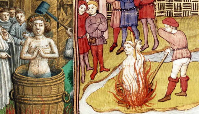 Medieval depictions of execution and torture