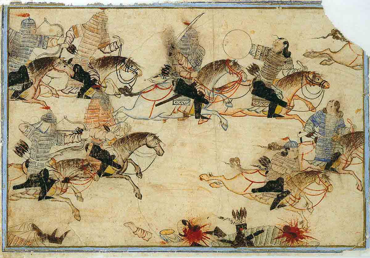 mongol empire riders give chase