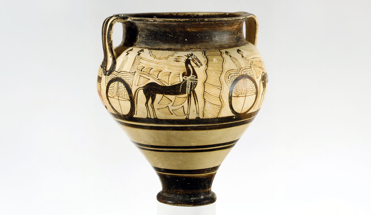 mycenaean krater chariot riders