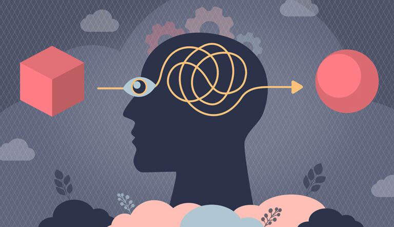 Conceptual illustration of processing complex information into clarity