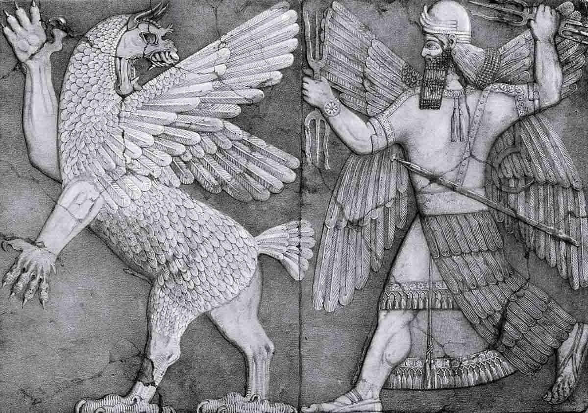 ninurta chasing monster