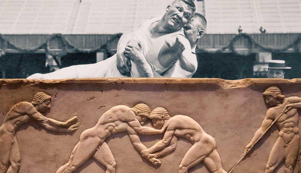 Modern and ancient wrestlers