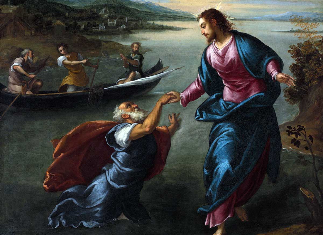 peter walks on water