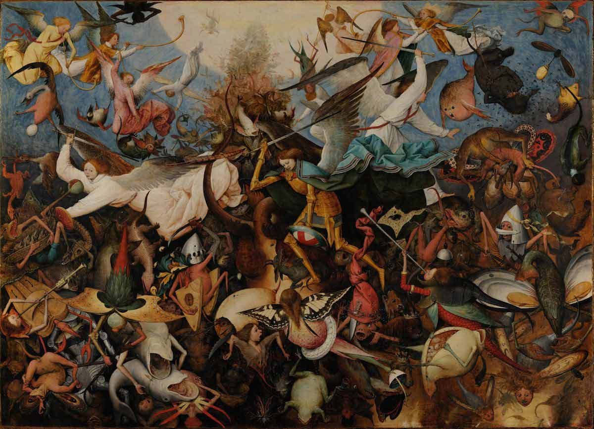 pieter bruegel elder fall of rebel angels painting