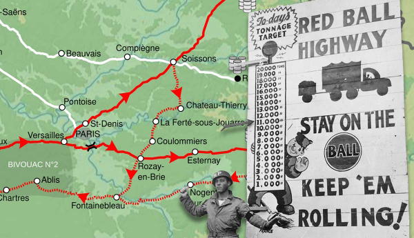 red ball express map header