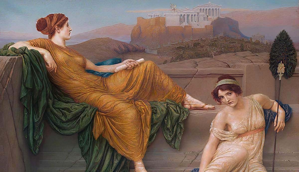 henry holiday aspasia on pnyx painting