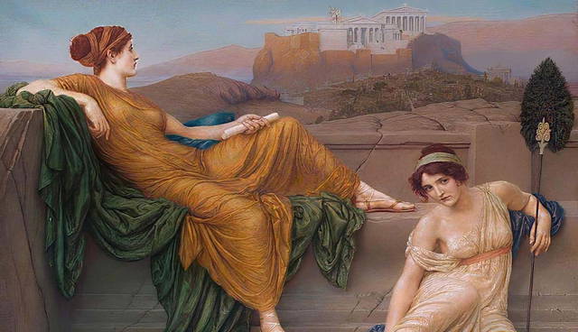 henry holiday aspasia on pnyx painting