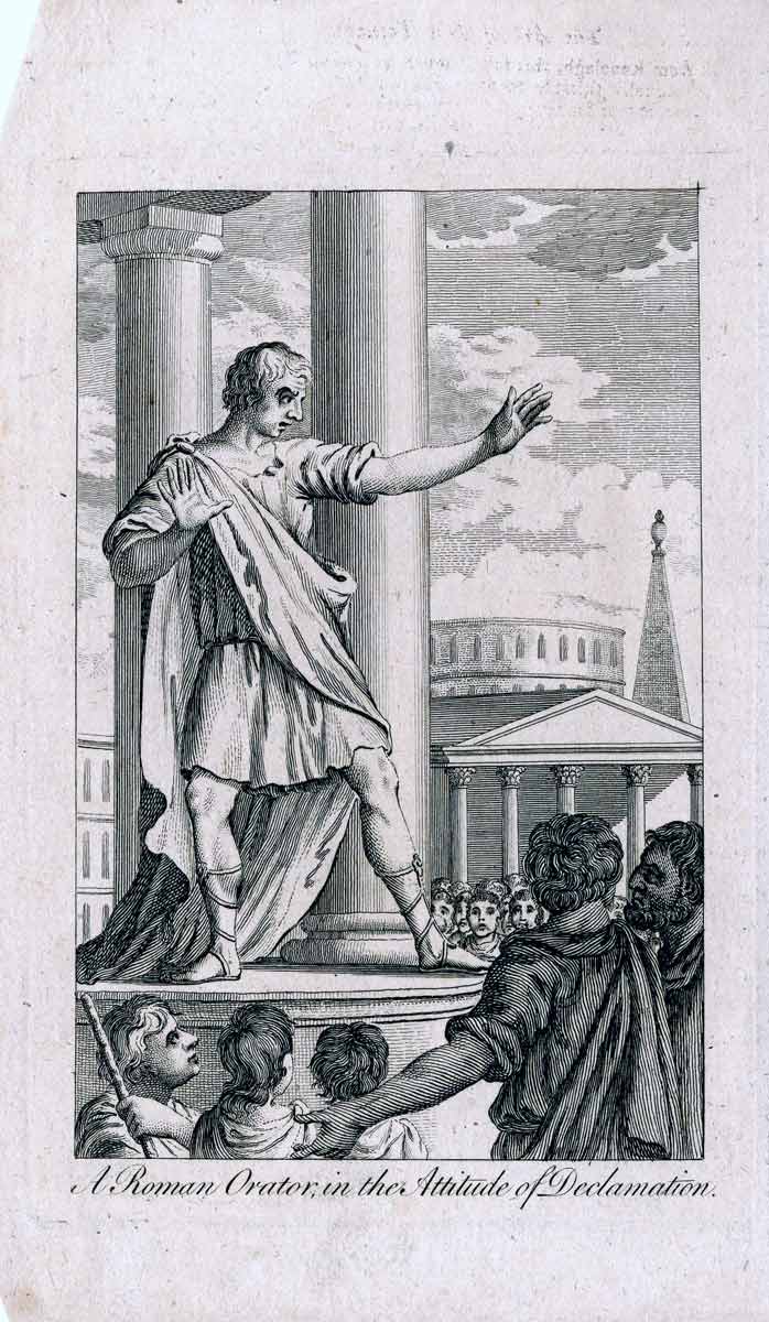 roman orator declaming print