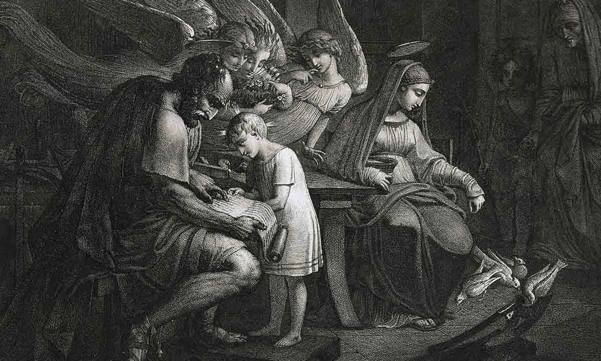 russ holy family busy at home jesus childhood