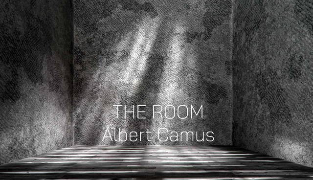 A dark stone room with shafts of light.