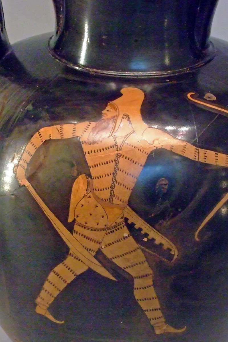 scythian warrior ancient greek amphora