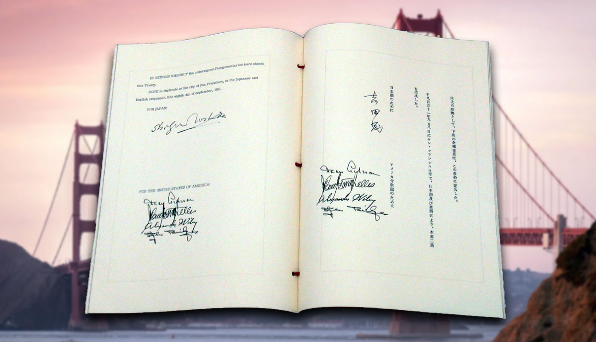 signed treaty of san francisco book