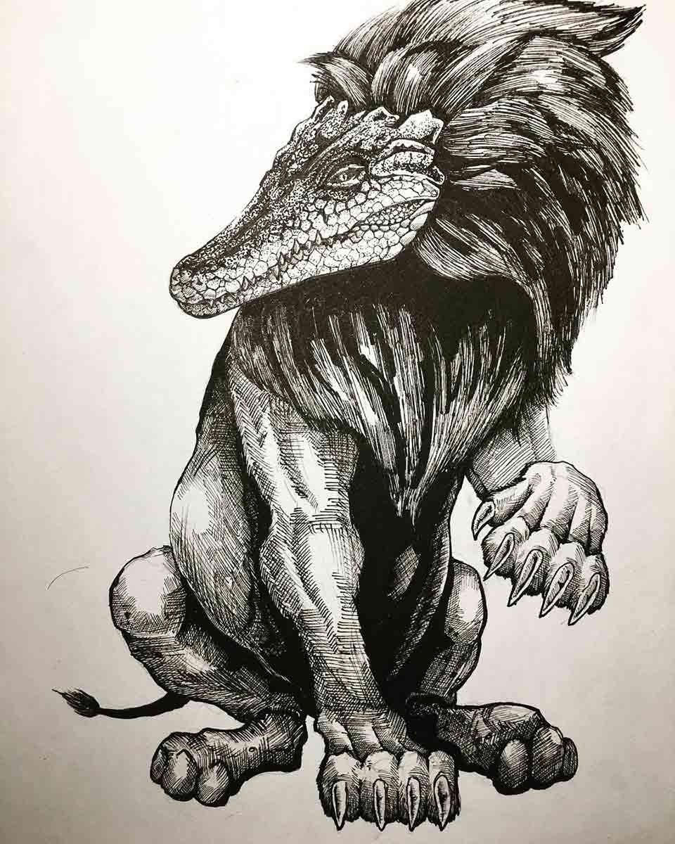 sketch ammit monster