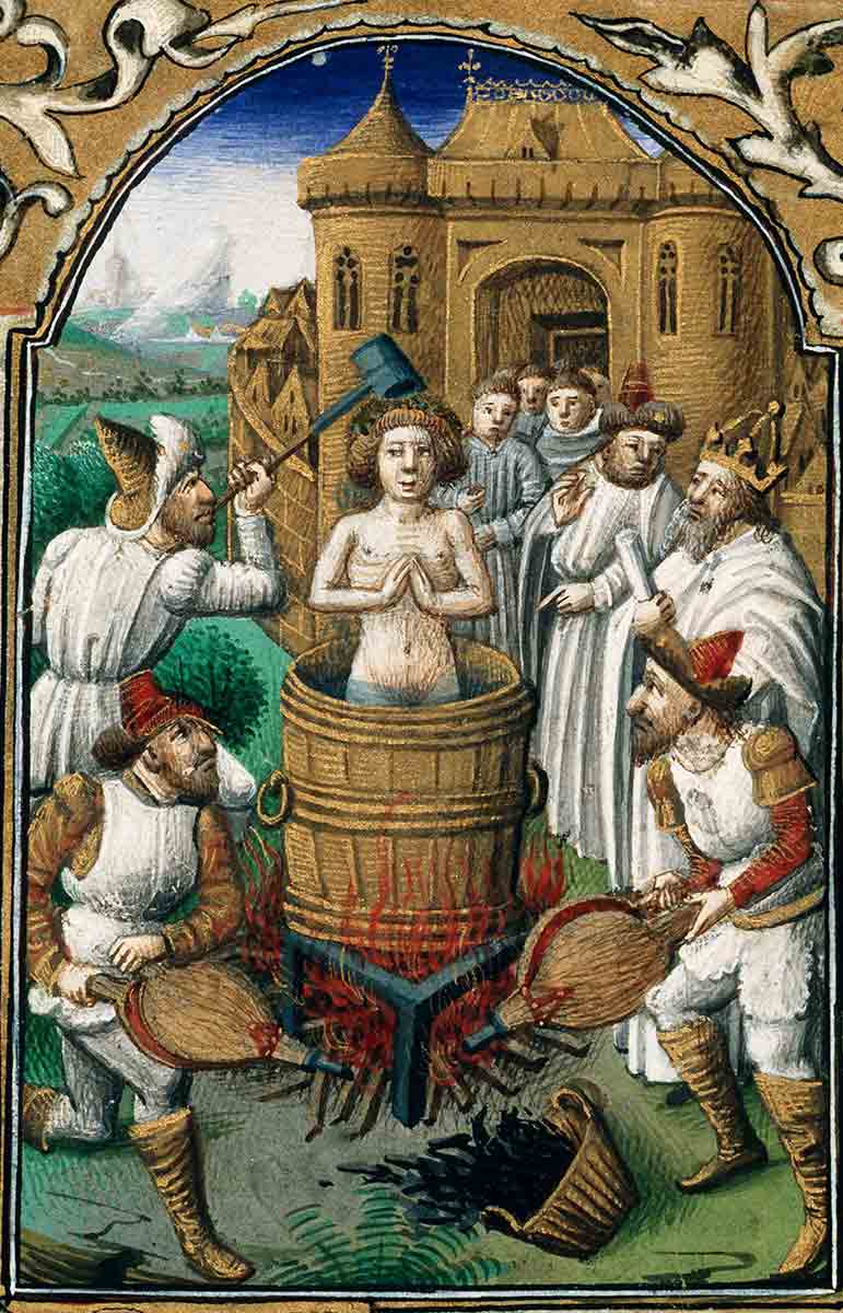st john boiling oil medieval execution methods