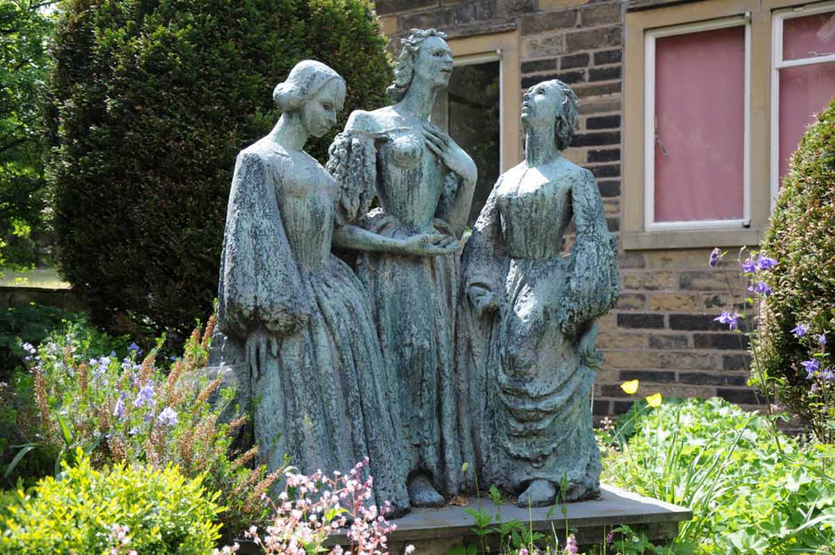 statue bronte sisters parsonage museum