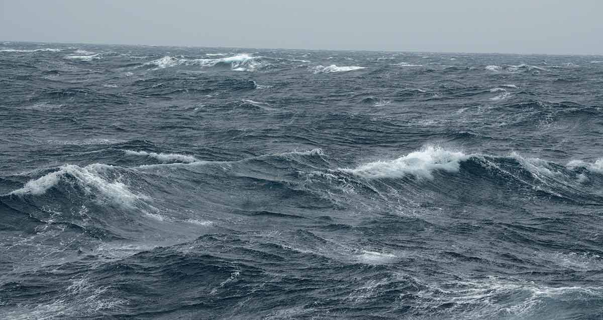 stormy mediterranean water