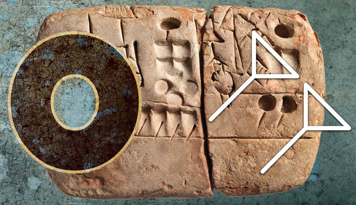 An ancient clay tablet featuring Sumerian cuneiform script