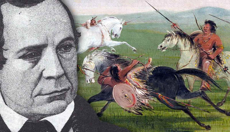 Mirabeau B. Lamar of Texas with Comanche feats of horsemanship by George Catlin