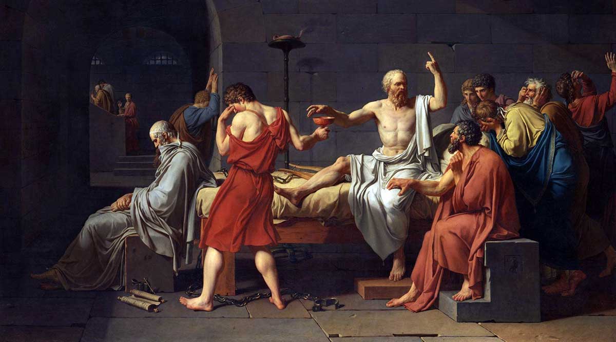 the death of socrates jacques louis david painting