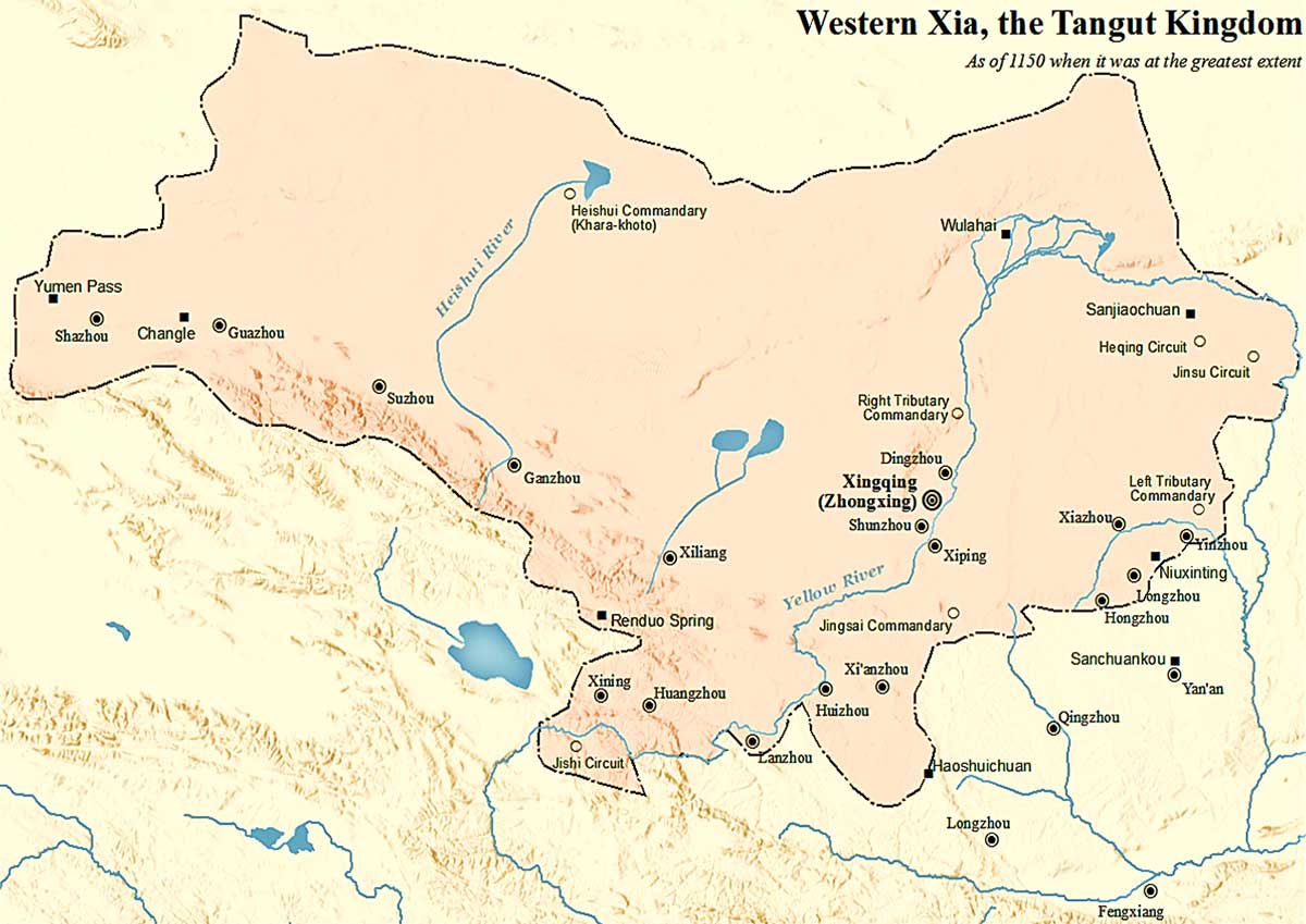 western xia map
