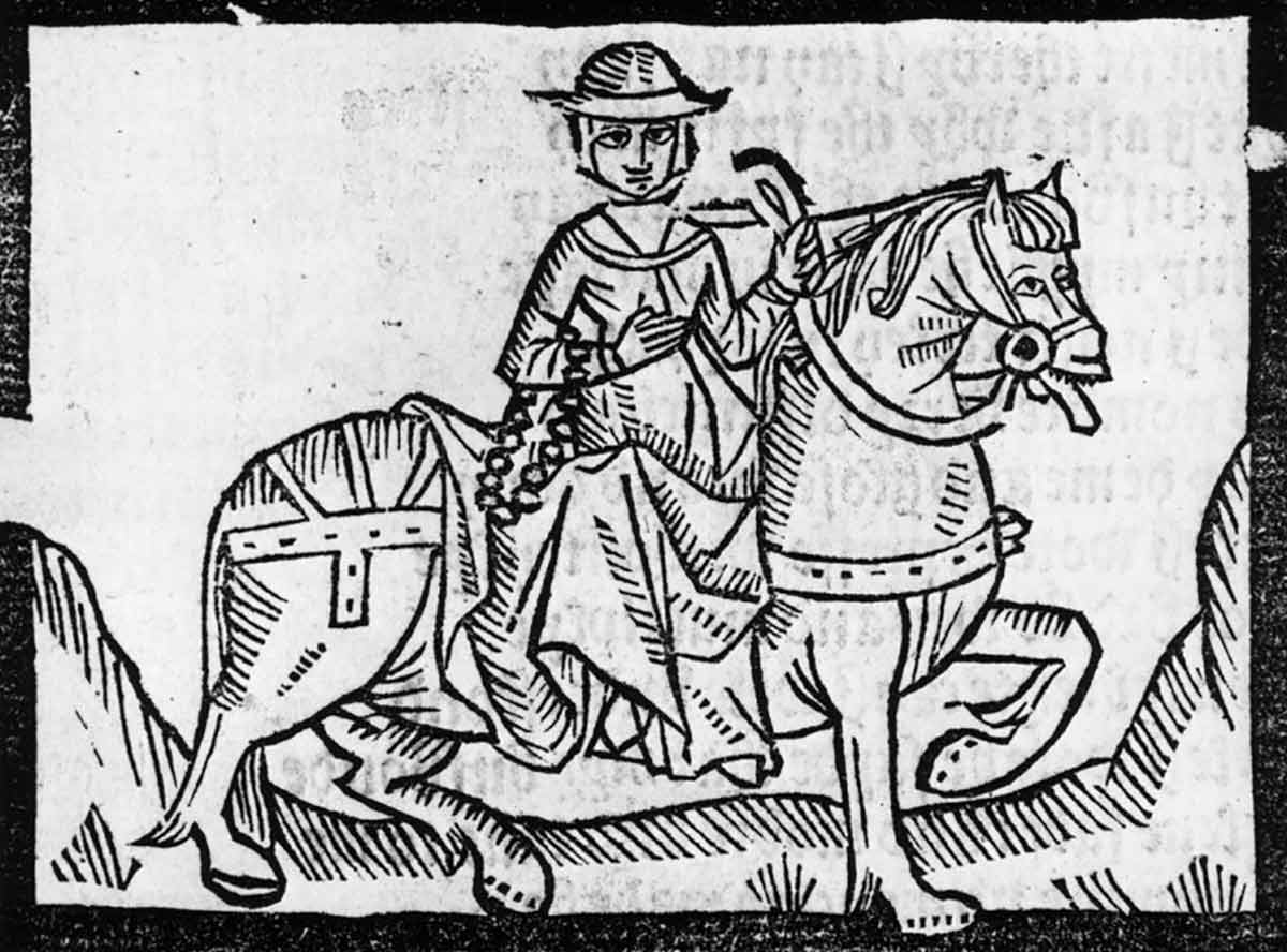 wifeofbath woodcut canterbury tales