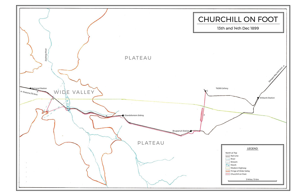 winston churchill escape route